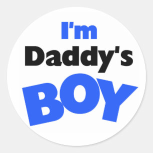 Sticker Rond Je suis le garçon du papa