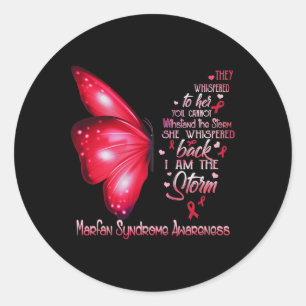 Sticker Rond Je Suis Le Papillon De Sensibilisation Au Syndrome