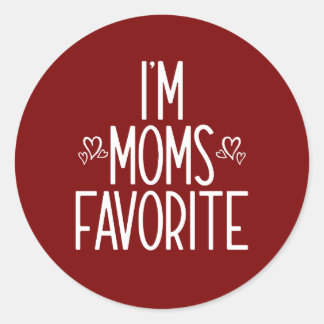 Sticker Rond Je suis le préféré de maman