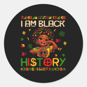 Sticker Rond Je Suis Noir Histoire Mois Africain Américain Pour
