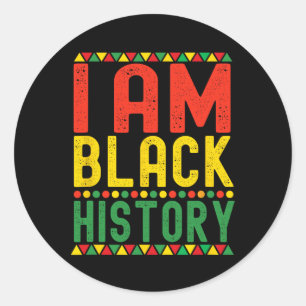Sticker Rond Je Suis Noir Histoire Noir Mois Histoire Noire Ame