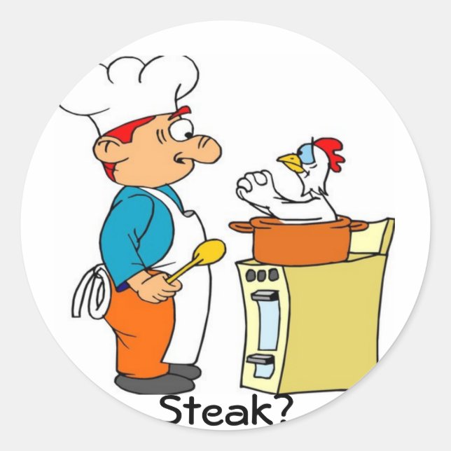 Sticker Rond Je suis poulet (Devant)