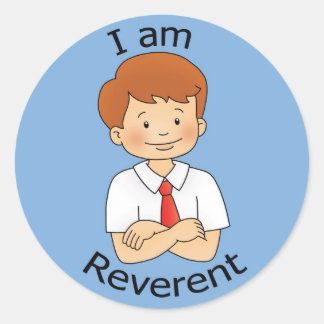 Sticker Rond Je suis révérencieux