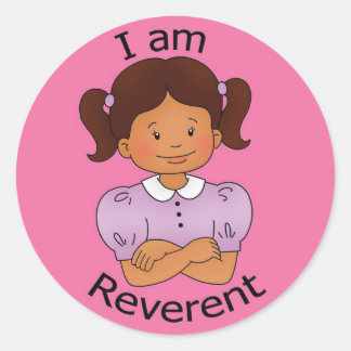 Sticker Rond Je suis révérencieux