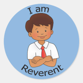 Sticker Rond Je suis révérencieux