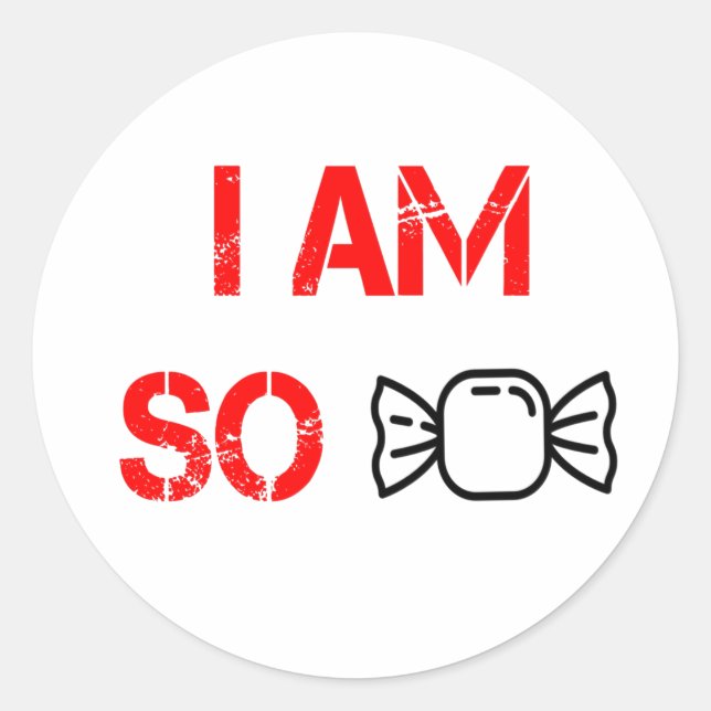 Sticker Rond Je suis si gentil (Devant)