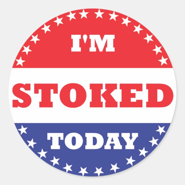 Sticker Rond Je suis stocké aujourd'hui (Devant)