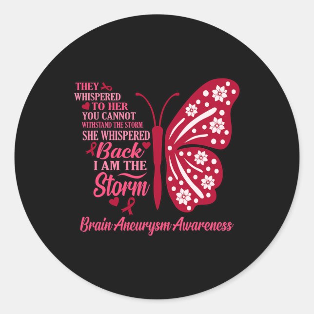 Sticker Rond Je Suis Storm Cerveau Aneurysme Sensibilisation Mo (Devant)