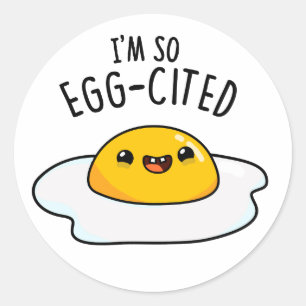 Sticker Rond Je suis tellement cité par les oeufs de jeu