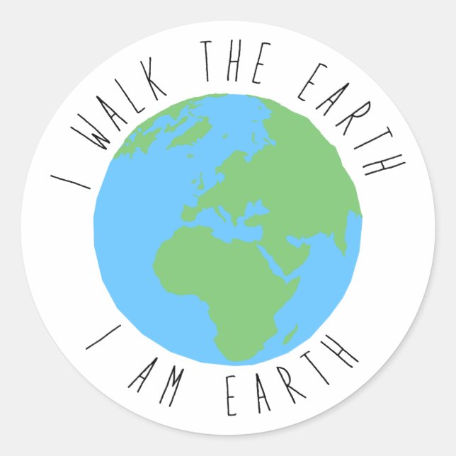 Sticker Rond Je suis Terre (Devant)