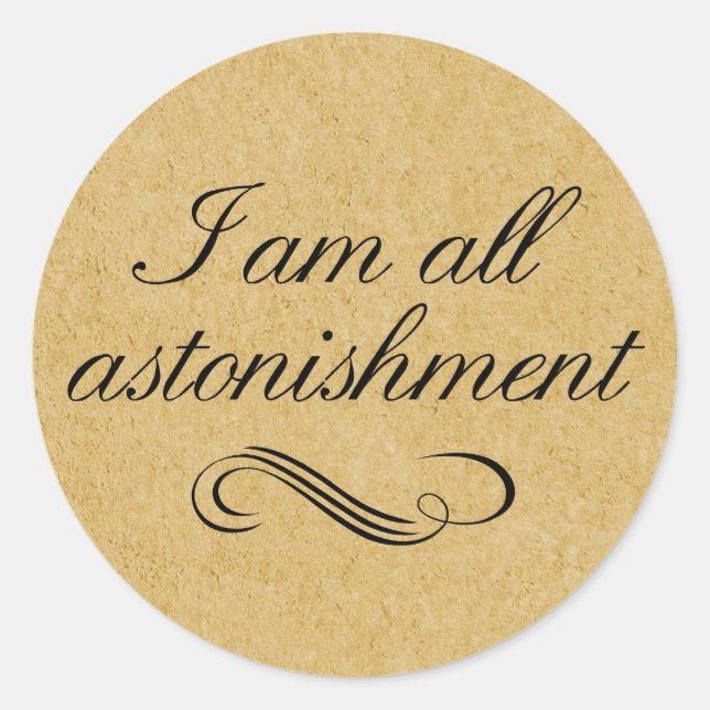 Sticker Rond Je Suis Toute Étonnante (Devant)