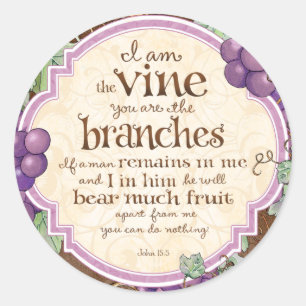 Sticker Rond Je suis un chasseur d'écritures de vigne