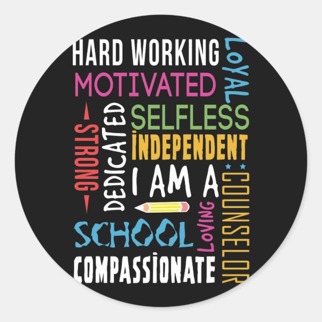 Sticker Rond Je Suis Un Conseiller Scolaire Reconnu (Devant)