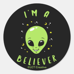 Sticker Rond Je suis un croyant
