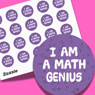 Sticker Rond Je suis un étudiant en physique mathématique génie