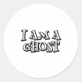 Sticker Rond Je suis un fantôme