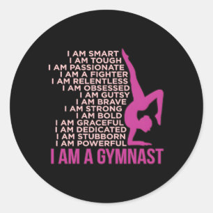 Sticker Rond Je Suis Un Gymnaste Gymnastique Gymnastique