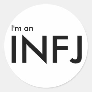 Sticker Rond Je suis un INFJ - type de personnalité