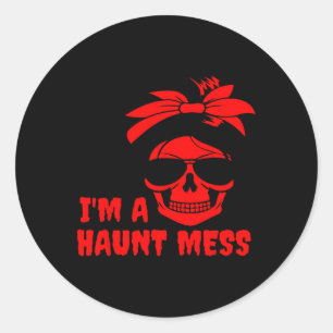 STICKER ROND JE SUIS UN MESS MESS MESS BUN