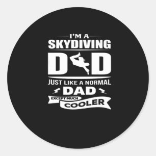 Sticker Rond Je Suis Un Papa Skydiving TShirt