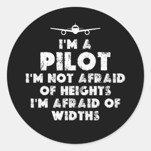 Sticker Rond Je suis un pilote amusant