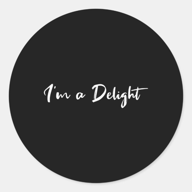 Sticker Rond Je Suis Un Plaisir (Devant)