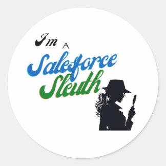 Sticker Rond Je suis un Salesforce Sleuth