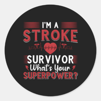 Sticker Rond Je Suis Un Survivant De L'Attaque Attaque Sensibil