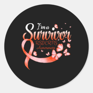 Sticker Rond Je suis un survivant SCRR Beurre de sensibilisatio