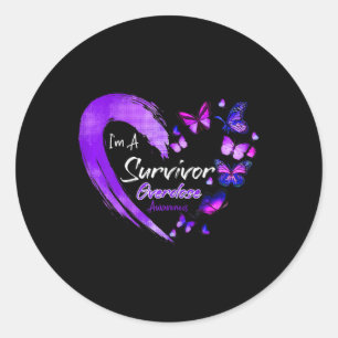 Sticker Rond Je suis Un Survivant Surdose Sensibilisation Papil