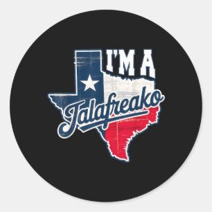 Sticker Rond Je suis un Talao Fierté du Texas Dire Humour du Su