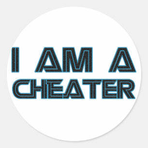 Sticker Rond Je suis un tricheur