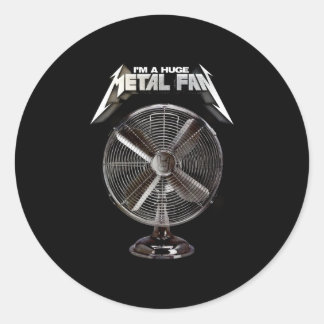 Sticker Rond Je suis un Ventilateur Métal - Ventilateur Pedesta
