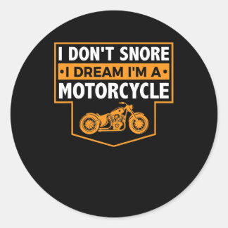 Sticker Rond Je Suis Un Véritable Cadeau Motocycliste Pour Les