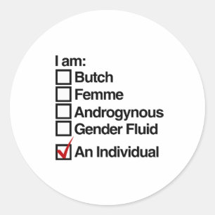 Sticker Rond Je suis une personne (comportement)