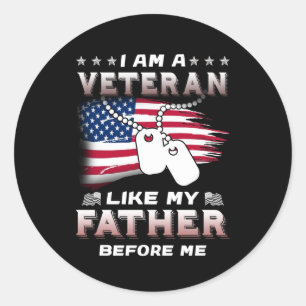 Sticker Rond Je Suis Vétérinaire Comme Mon Père Avant Moi V