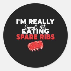 Sticker Rond Je Suis Vraiment Bon Pour Manger Des Plats De Seco