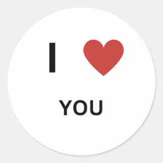 Sticker Rond Je T'Aime