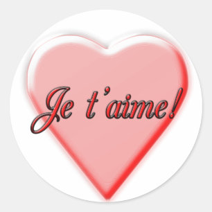 Sticker Rond Je T'Aime