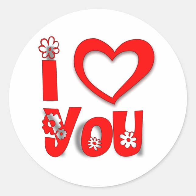 Sticker Rond Je T'Aime (Devant)