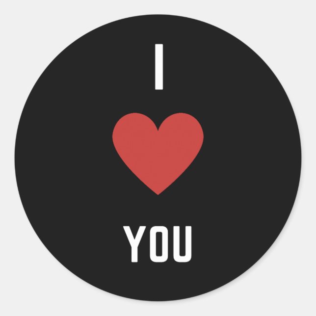 Sticker Rond Je T'Aime (Devant)