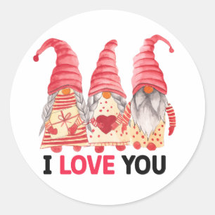 Sticker Rond Je t'aime