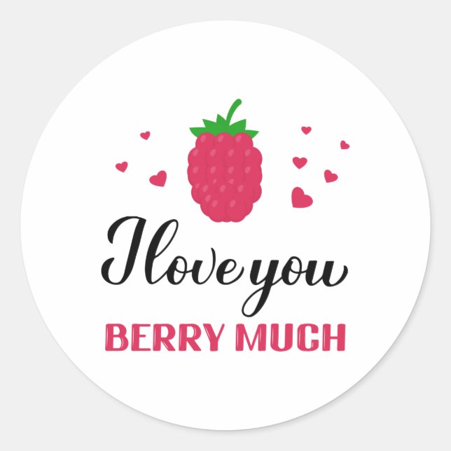 Sticker Rond Je t'aime beaucoup citer un mot de passe (Devant)
