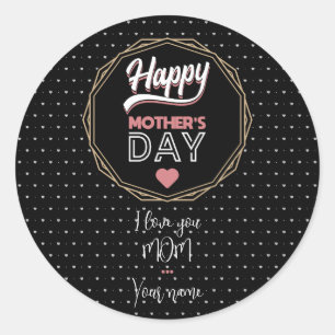 Sticker Rond Je t'aime maman
