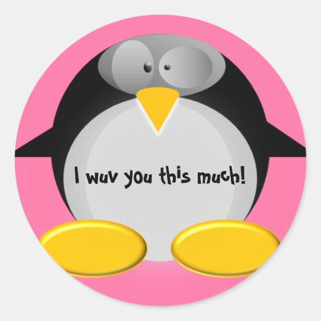 Sticker Rond Je t'en veux autant ! (Devant)