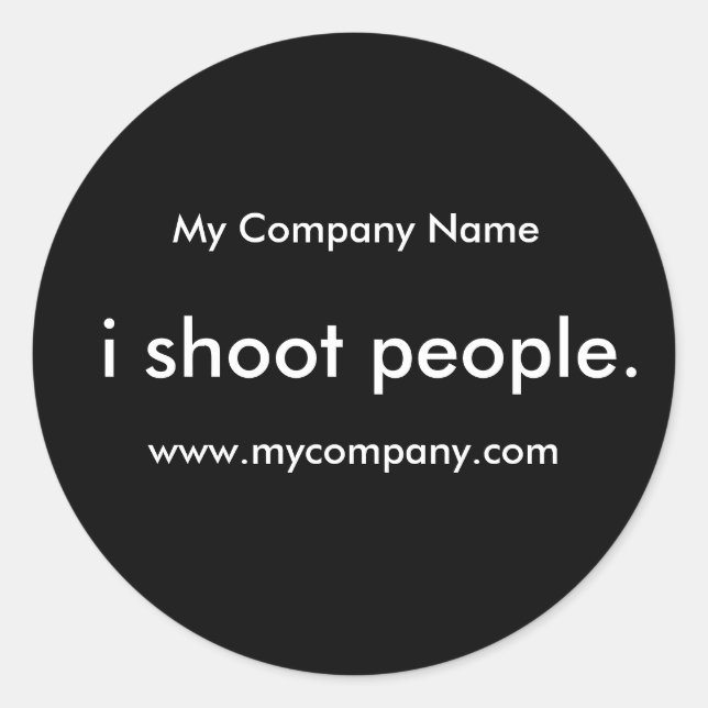 Sticker Rond je tire des personnes (Devant)