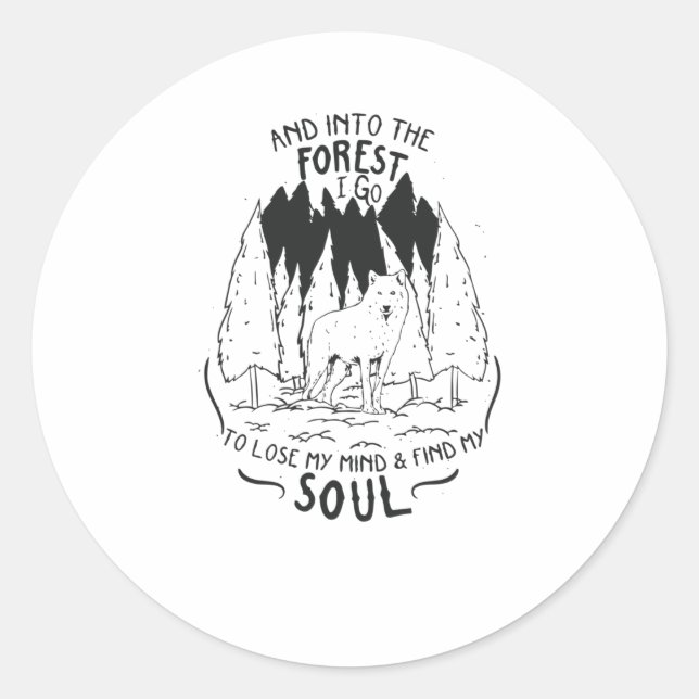 Sticker Rond je vais dans la forêt (Devant)