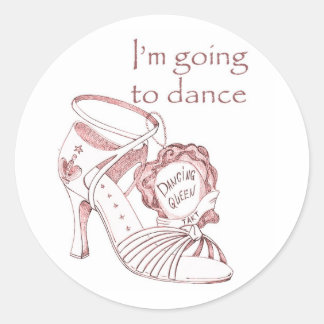 Sticker Rond Je vais danser