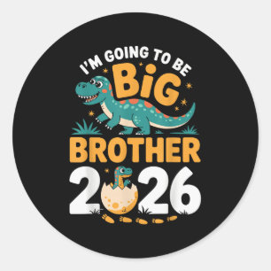 Sticker Rond Je vais être Big Brother 2026 - Grossesse Dino