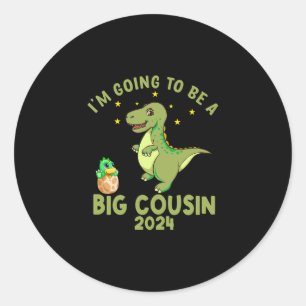 Sticker Rond Je vais être un grand cousin 2024